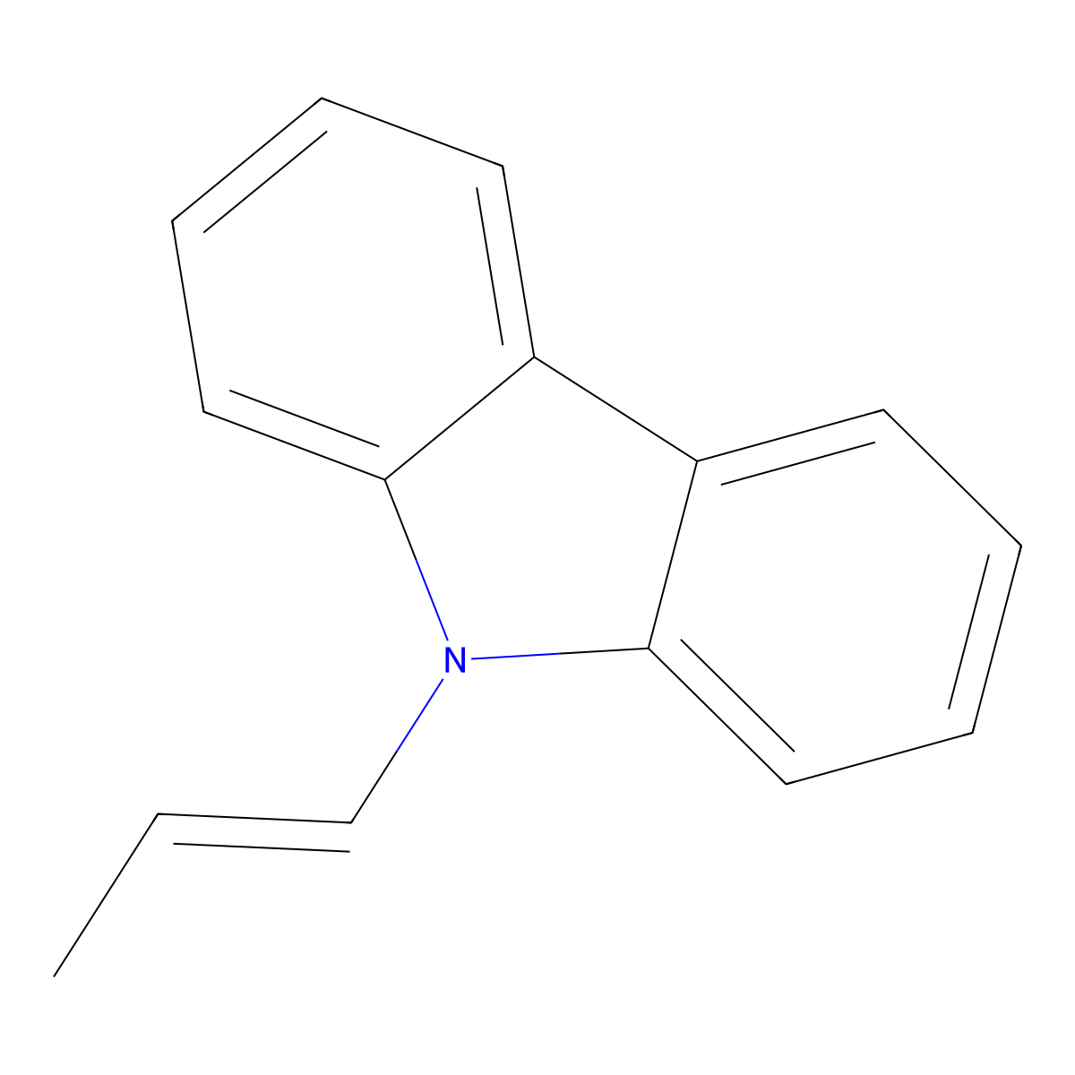 9-(1-Propen-1-yl)-9H-carbazole molecular structure, CAS 3324-18-3