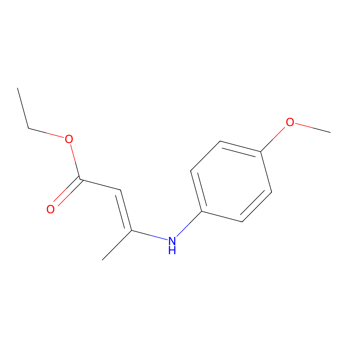 2-Butenoicacid, 3-[(4-methoxyphenyl)amino]-, ethyl ester molecular structure, CAS 33240-23-2