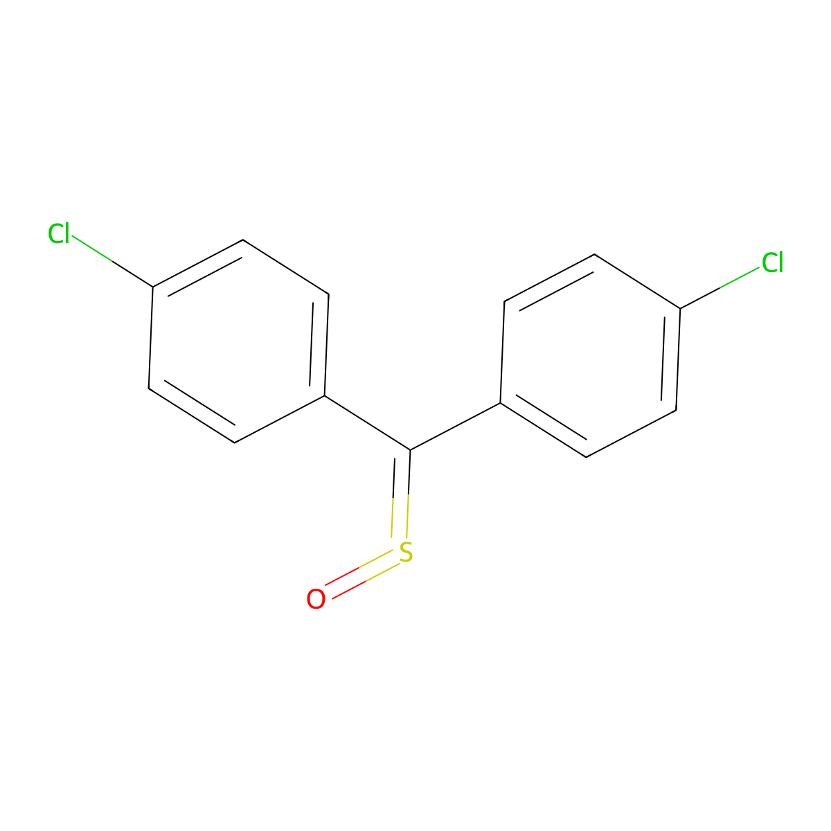 Methanethione, bis(4-chlorophenyl)-, S-oxide molecular structure, CAS 33240-29-8