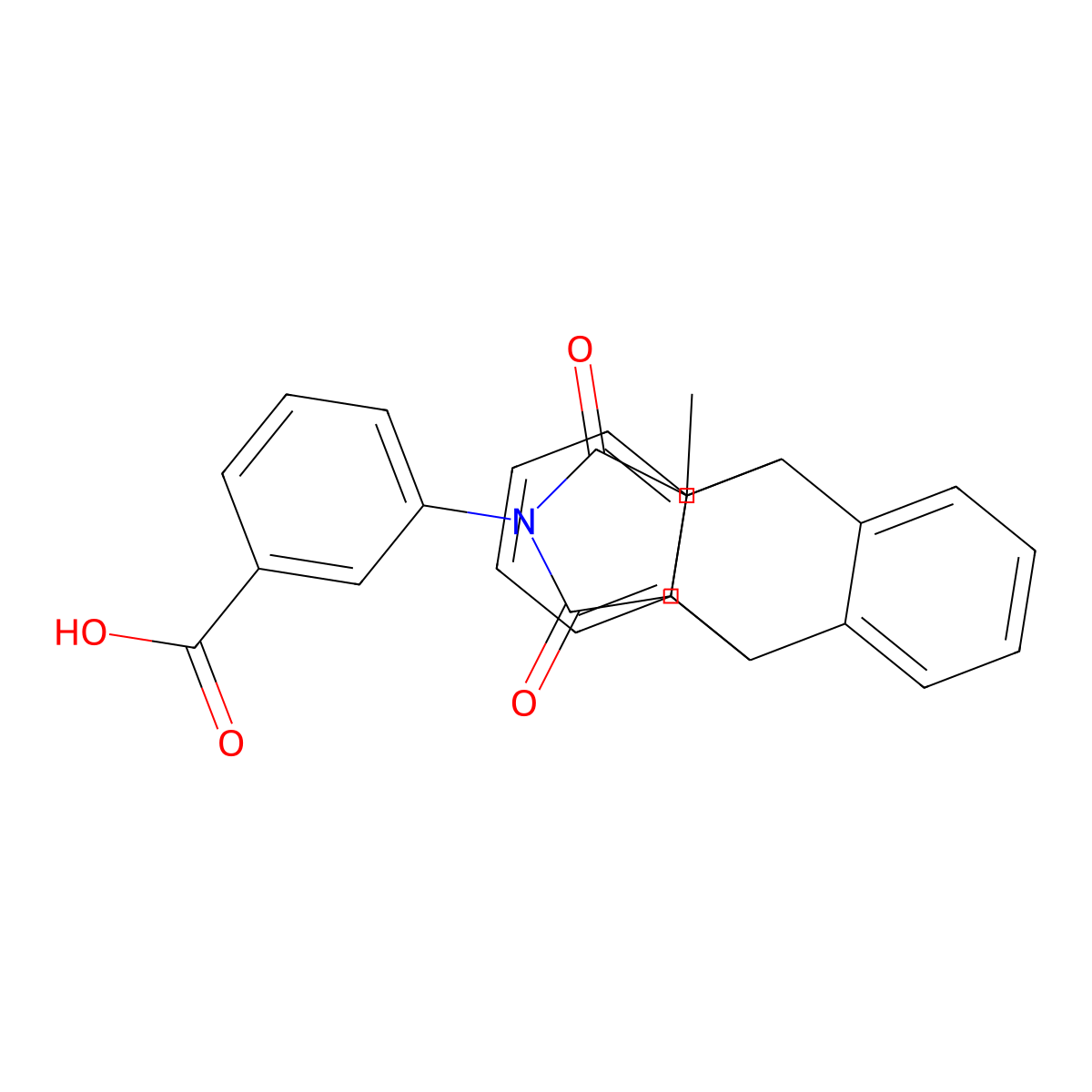 3-(15-Methyl-16,18-dioxo-17-azapentacyclo[6.6.5.0~2,7~.0~9,14~.0~15,19~]nonadeca-2,4,6,9,11,13-hexaen-17-yl)benzoic acid (non-preferred name) molecular structure, CAS 332400-14-3