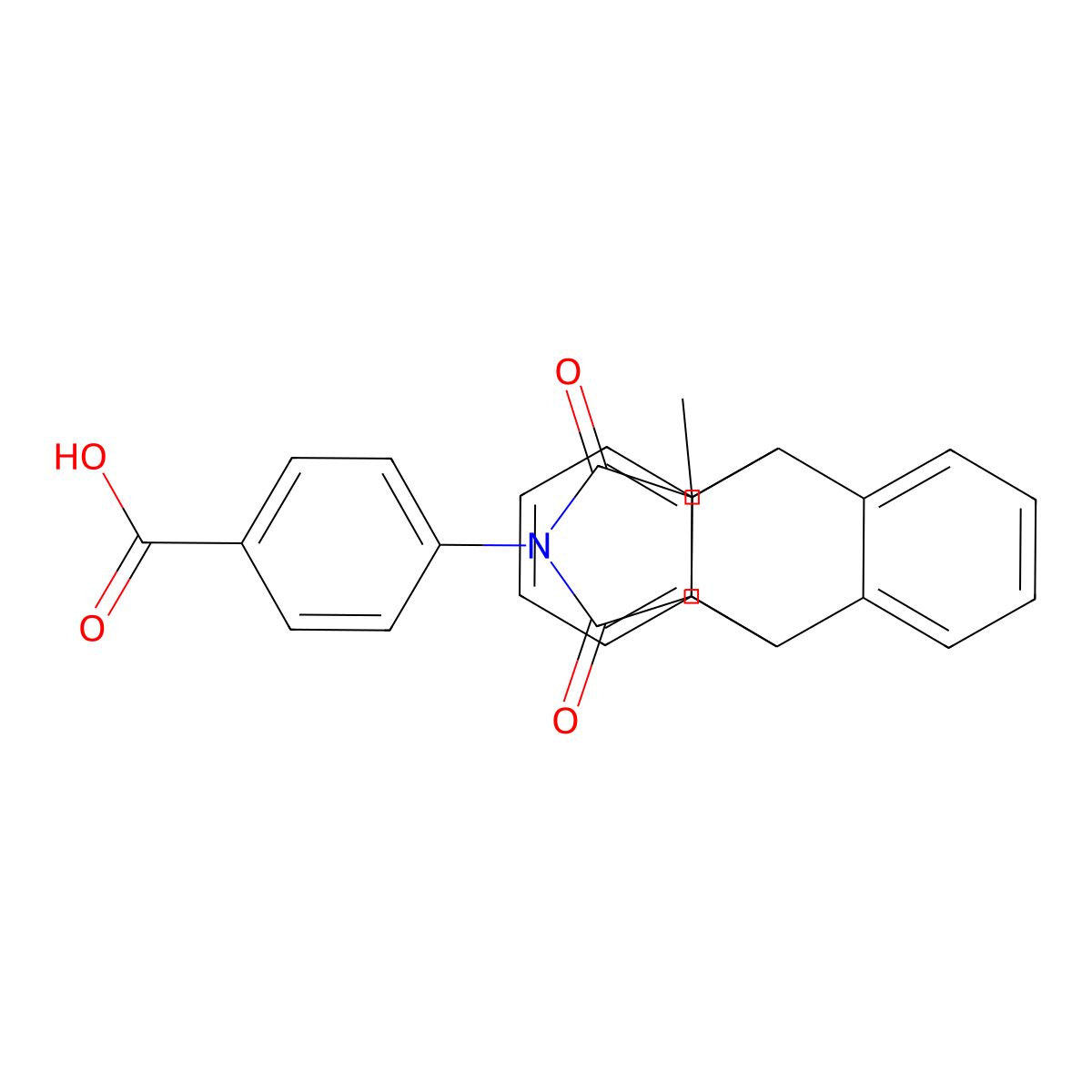 4-(15-Methyl-16,18-dioxo-17-azapentacyclo[6.6.5.0~2,7~.0~9,14~.0~15,19~]nonadeca-2,4,6,9,11,13-hexaen-17-yl)benzoic acid molecular structure, CAS 332400-30-3