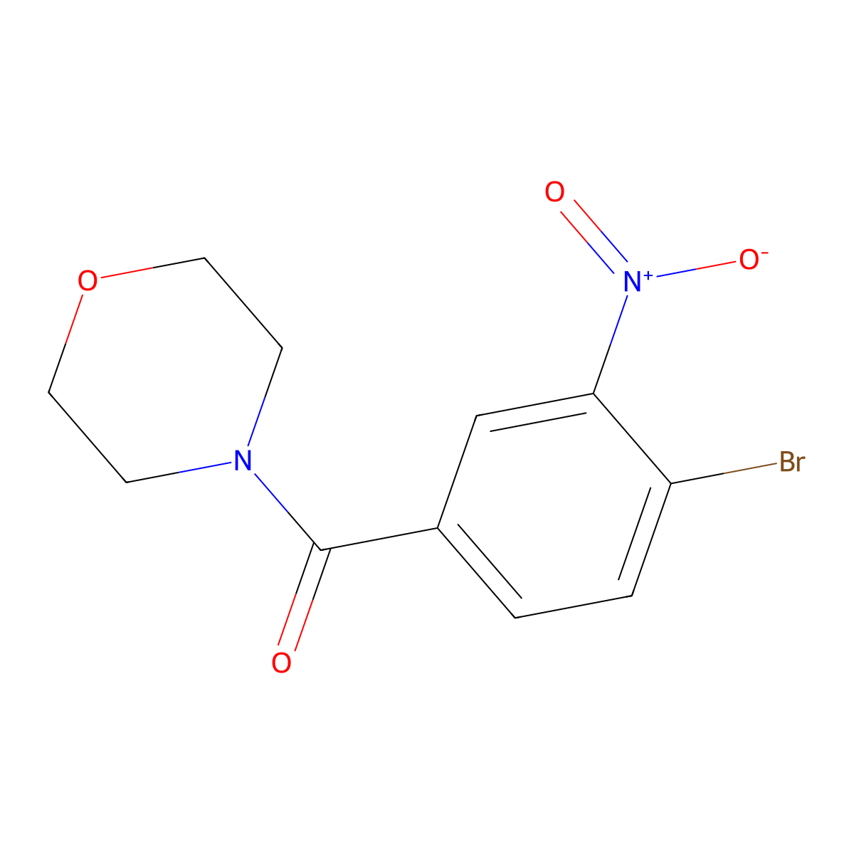 4-(4-Bromo-3-nitrobenzoyl)morpholine molecular structure, CAS 332400-36-9