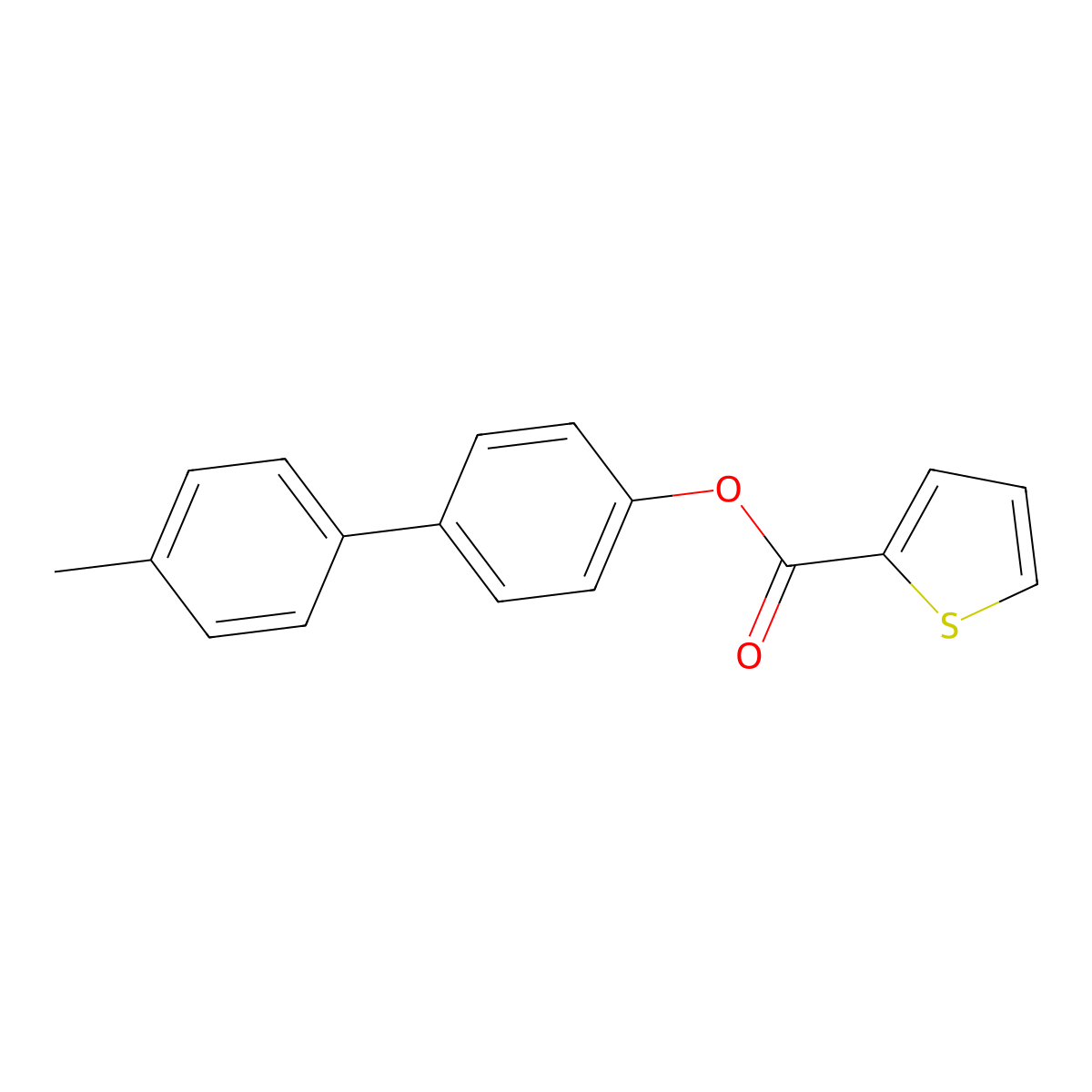 4'-Methyl[1,1'-biphenyl]-4-yl 2-thiophenecarboxylate molecular structure, CAS 332400-42-7