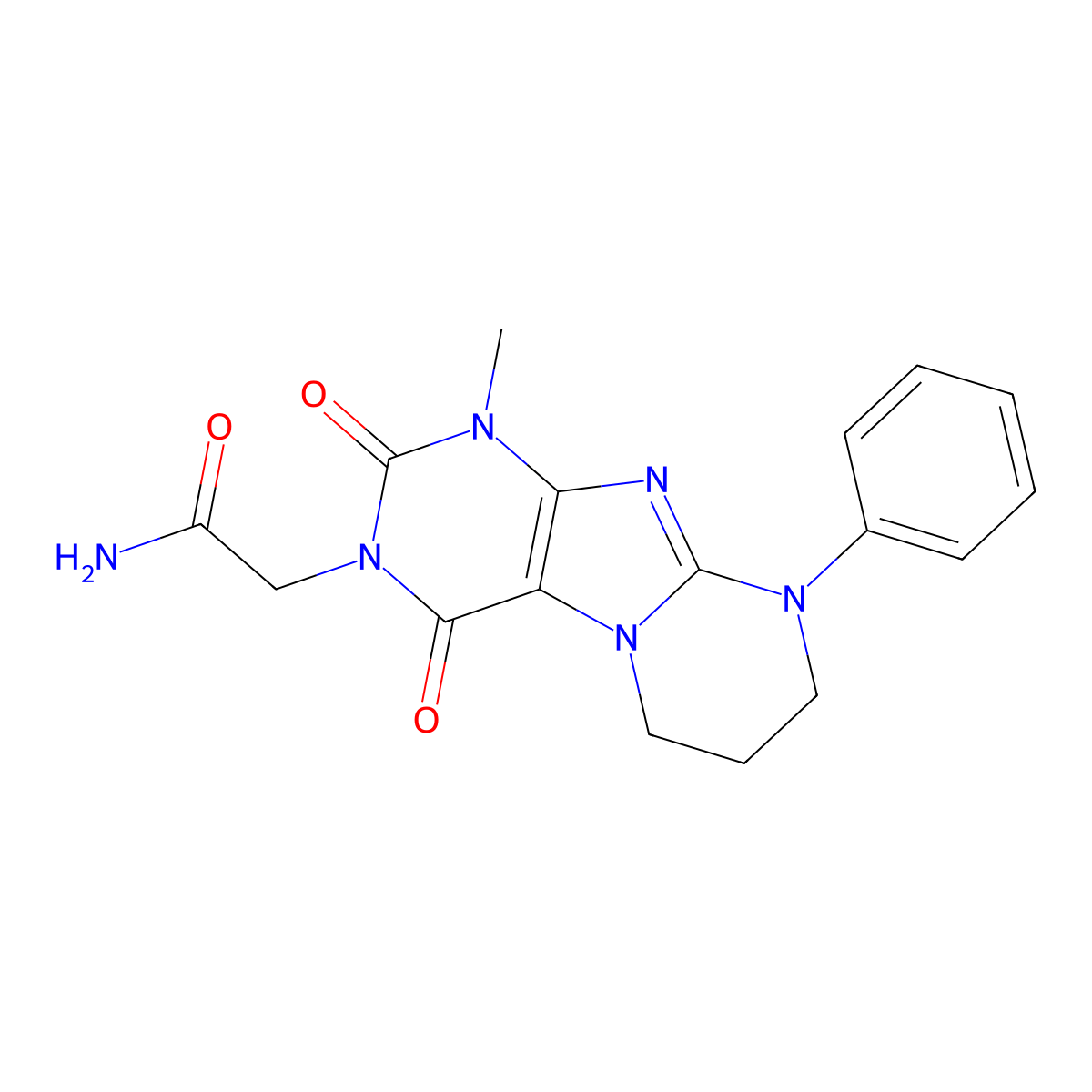 2-(1-methyl-2,4-dioxo-9-phenyl-7,8-dihydro-6H-purino[7,8-a]pyrimidin-3-yl)acetamide molecular structure, CAS 332400-82-5