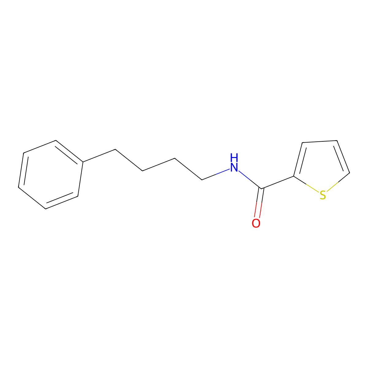 N-(4-phenylbutyl)thiophene-2-carboxamide molecular structure, CAS 332402-41-2