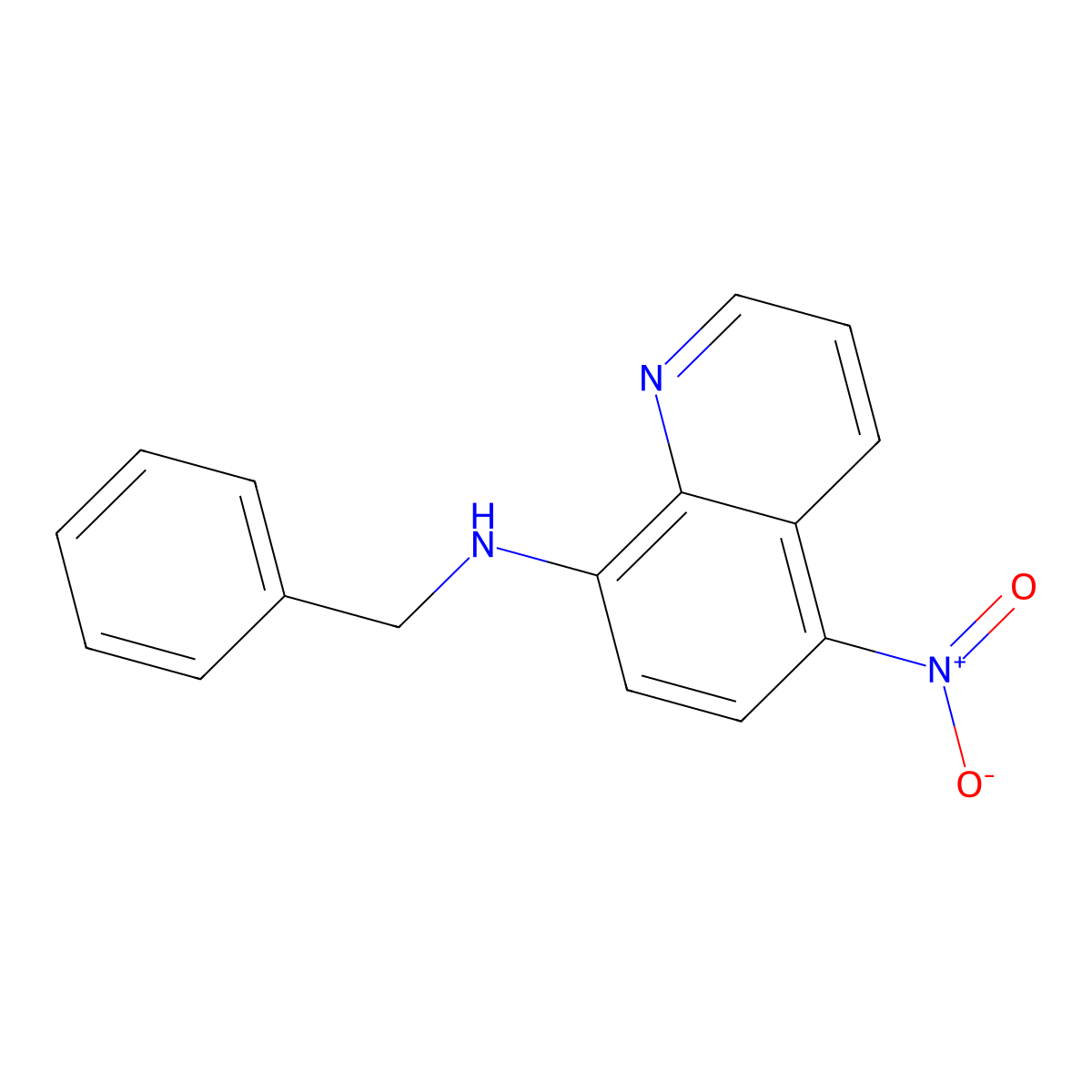 N-benzyl-5-nitroquinolin-8-amine molecular structure, CAS 332402-91-2