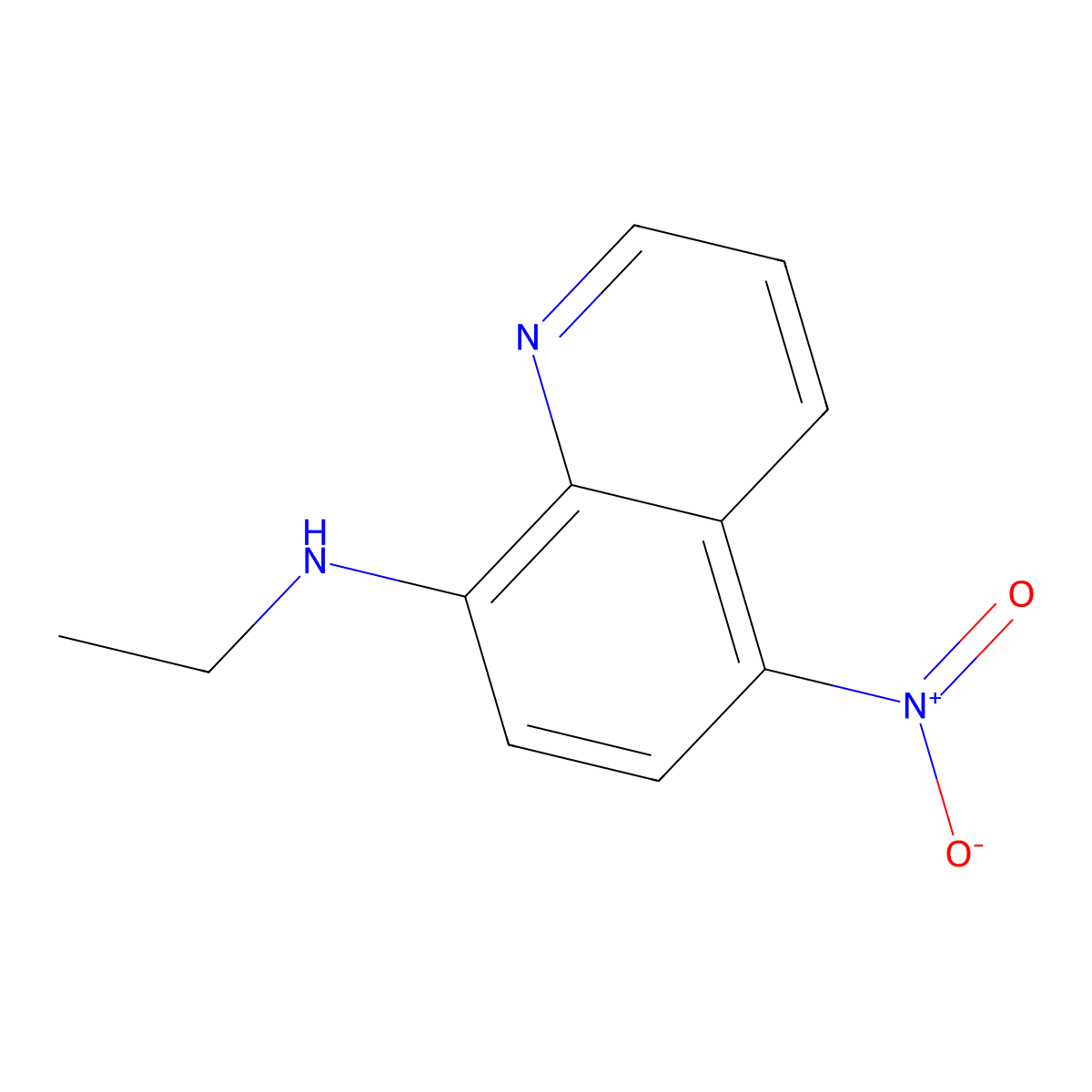 8-Ethylamino-5-nitroquinoline molecular structure, CAS 332402-92-3