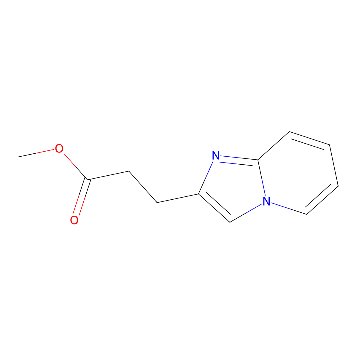 Methyl 3-imidazo[1,2-a]pyridin-2-ylpropanoate molecular structure, CAS 332403-00-6