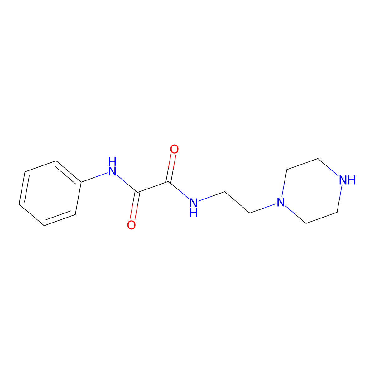 N-phenyl-N'-[2-(piperazin-1-yl)ethyl]ethanediamide molecular structure, CAS 332404-00-9