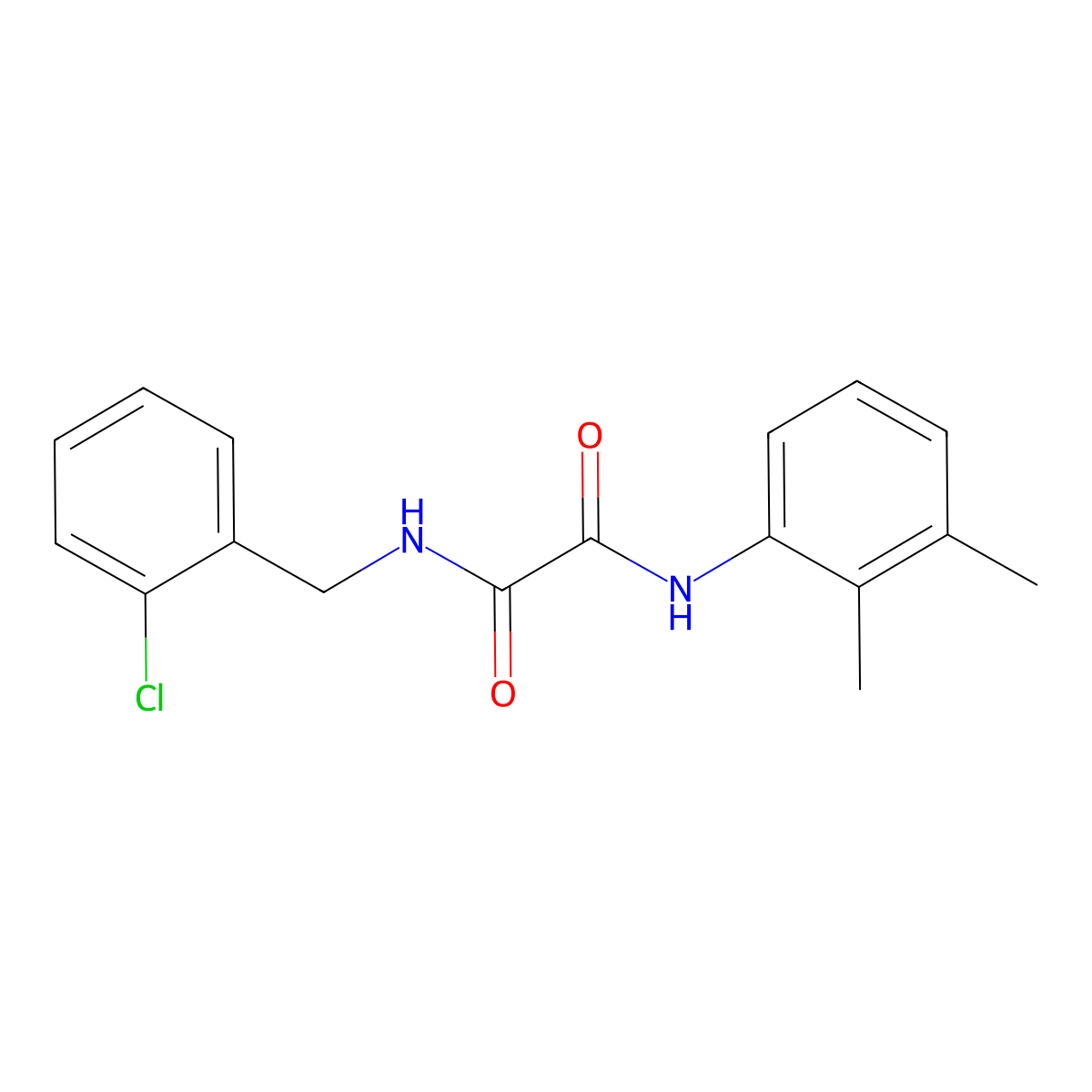 N-[(2-chlorophenyl)methyl]-N'-(2,3-dimethylphenyl)oxamide molecular structure, CAS 332404-06-5