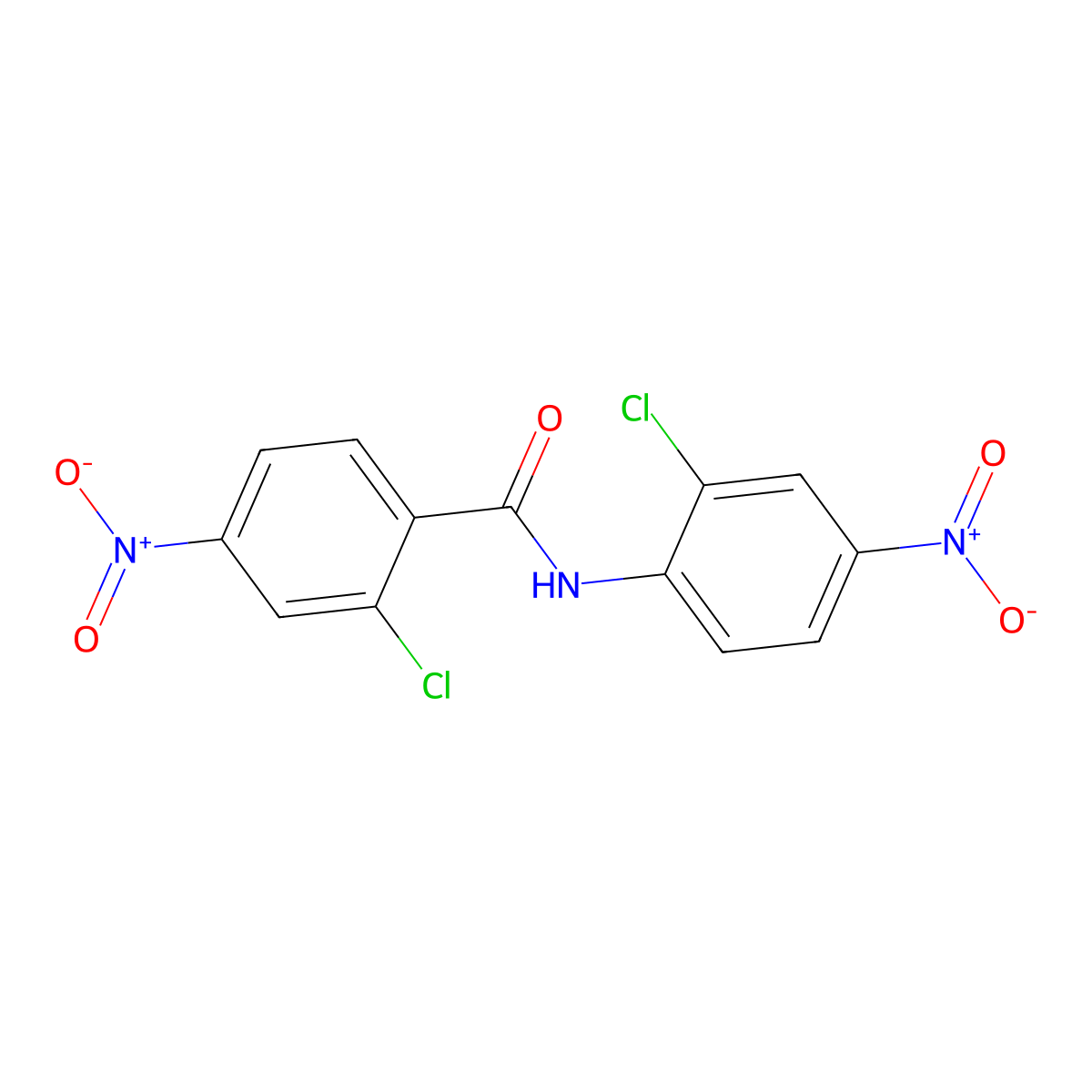 2-Chloro-N-(2-chloro-4-nitrophenyl)-4-nitrobenzamide molecular structure, CAS 332406-64-1