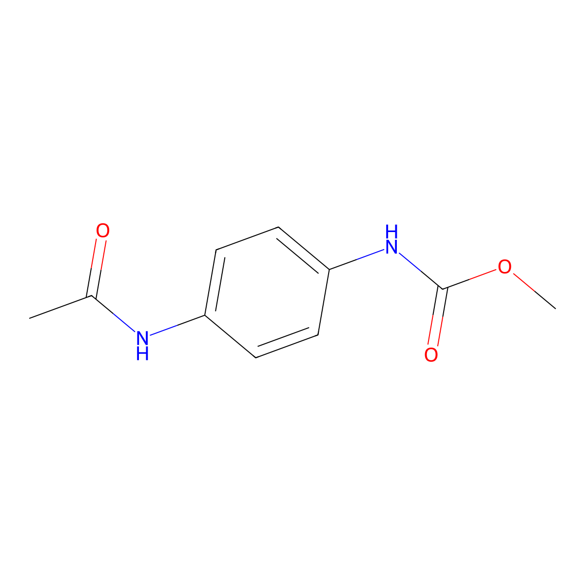 methyl N-(4-acetamidophenyl)carbamate molecular structure, CAS 332408-64-7