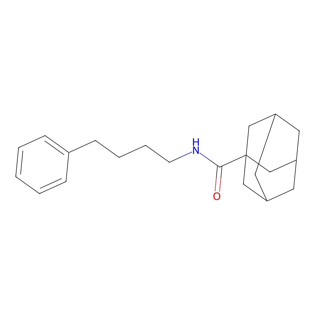 N-(4-phenylbutyl)adamantane-1-carboxamide molecular structure, CAS 332408-66-9