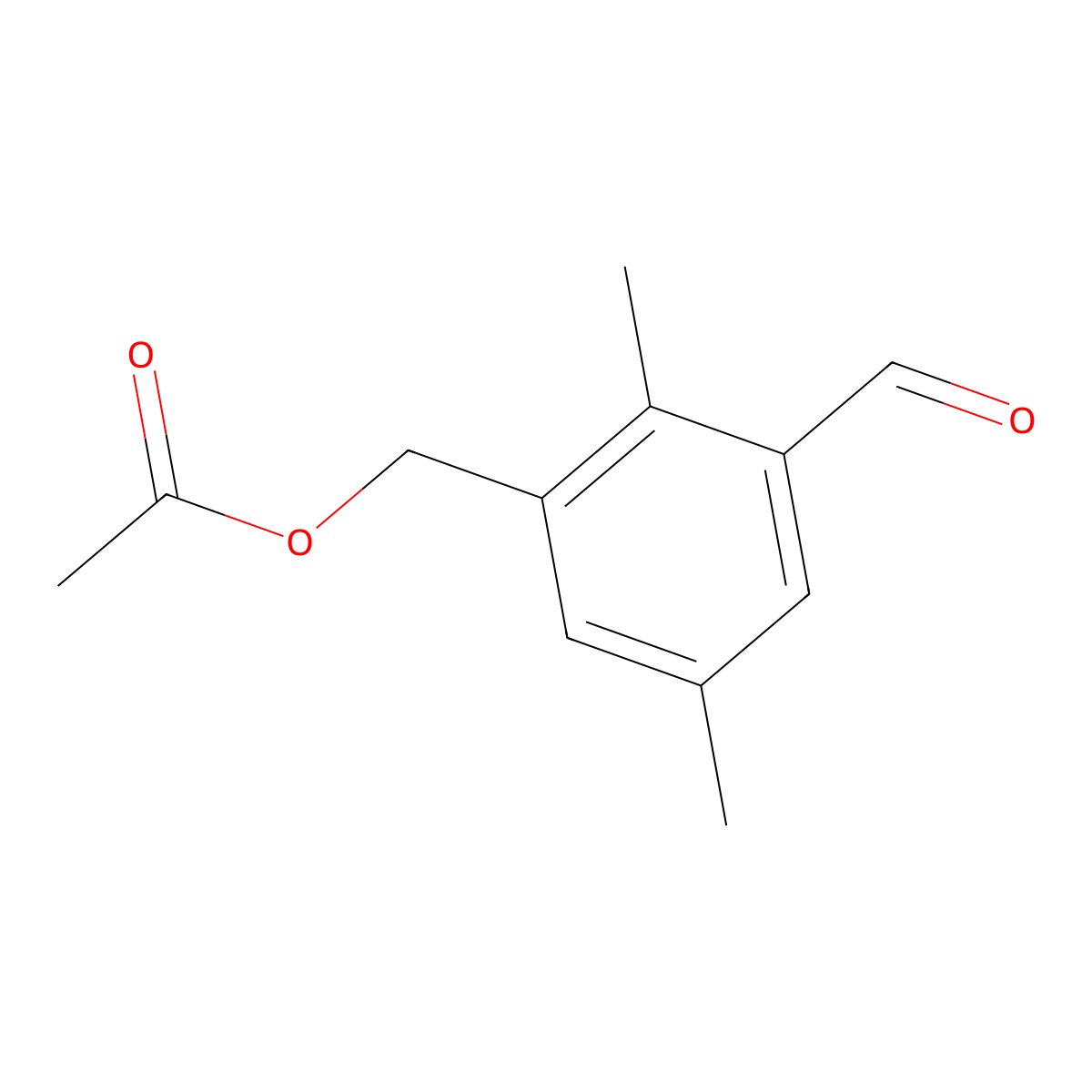 3-Formyl-2,5-dimethylbenzyl acetate molecular structure, CAS 332409-46-8