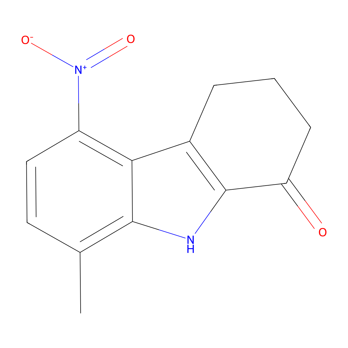 8-Methyl-5-nitro-2,3,4,9-tetrahydrocarbazol-1-one molecular structure, CAS 332409-58-2
