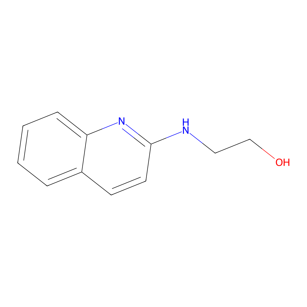 2-[(Quinolin-2-yl)amino]ethan-1-ol molecular structure, CAS 332409-62-8
