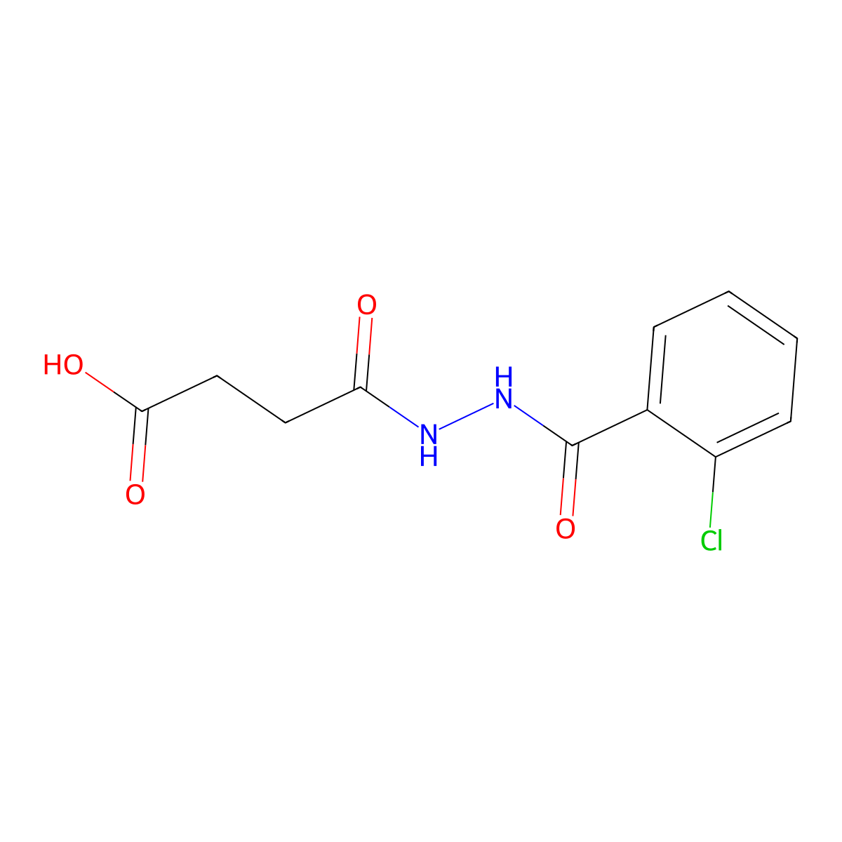 4-(2-(2-Chlorobenzoyl)hydrazinyl)-4-oxobutanoic acid molecular structure, CAS 332409-66-2