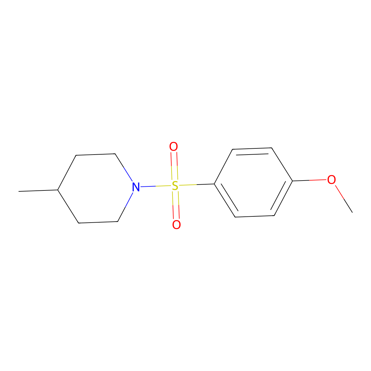 1-(4-Methoxy-benzenesulfonyl)-4-methyl-piperidine molecular structure, CAS 332410-13-6