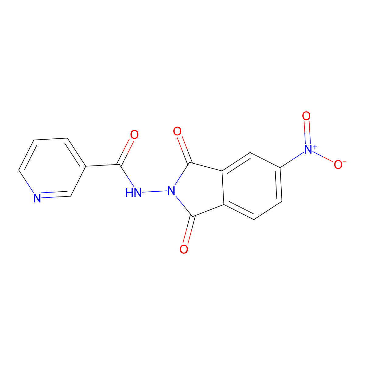 N-(5-nitro-1,3-dioxoisoindol-2-yl)pyridine-3-carboxamide molecular structure, CAS 332412-19-8