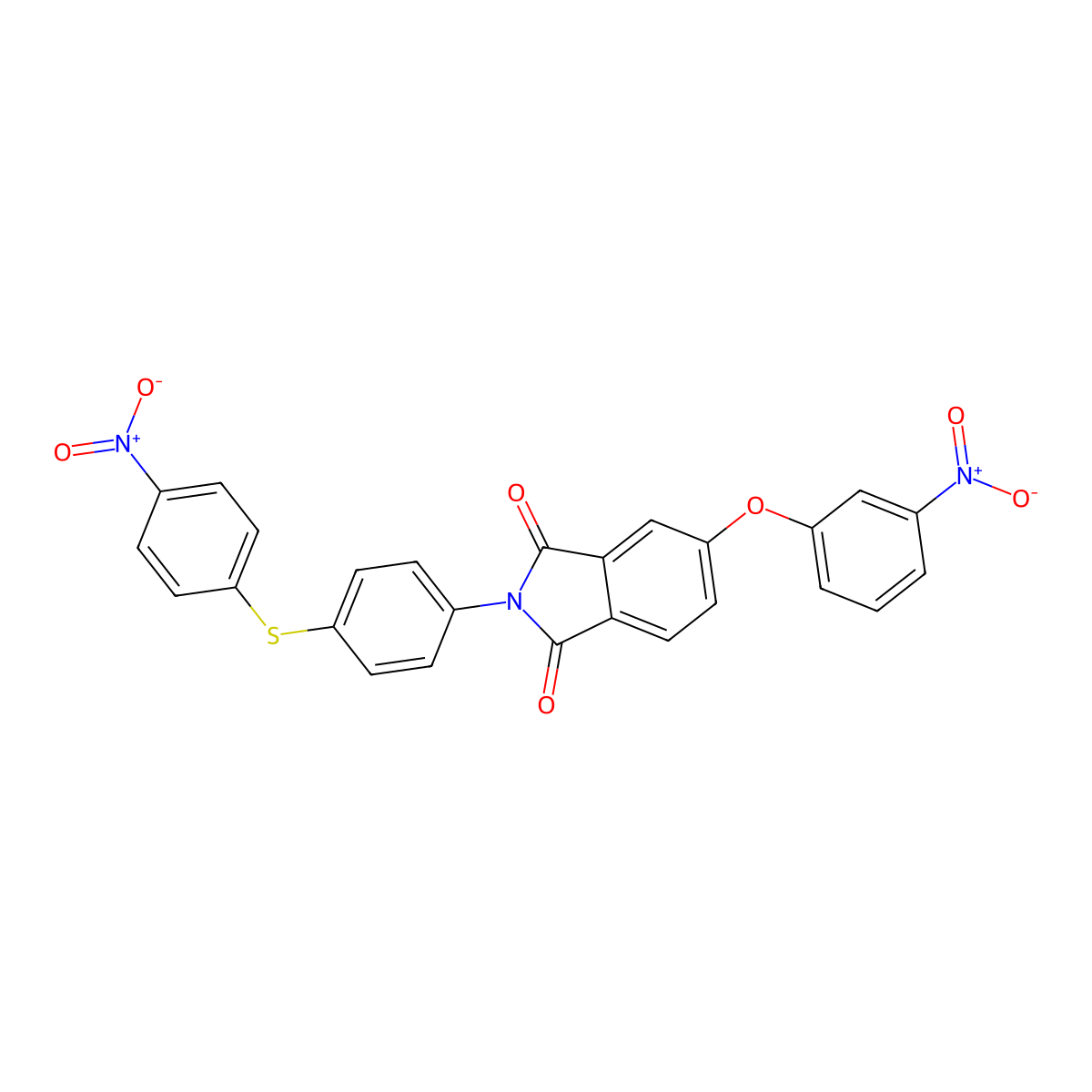 5-(3-Nitrophenoxy)-2-[4-(4-nitrophenyl)sulfanylphenyl]isoindole-1,3-dione molecular structure, CAS 332412-30-3