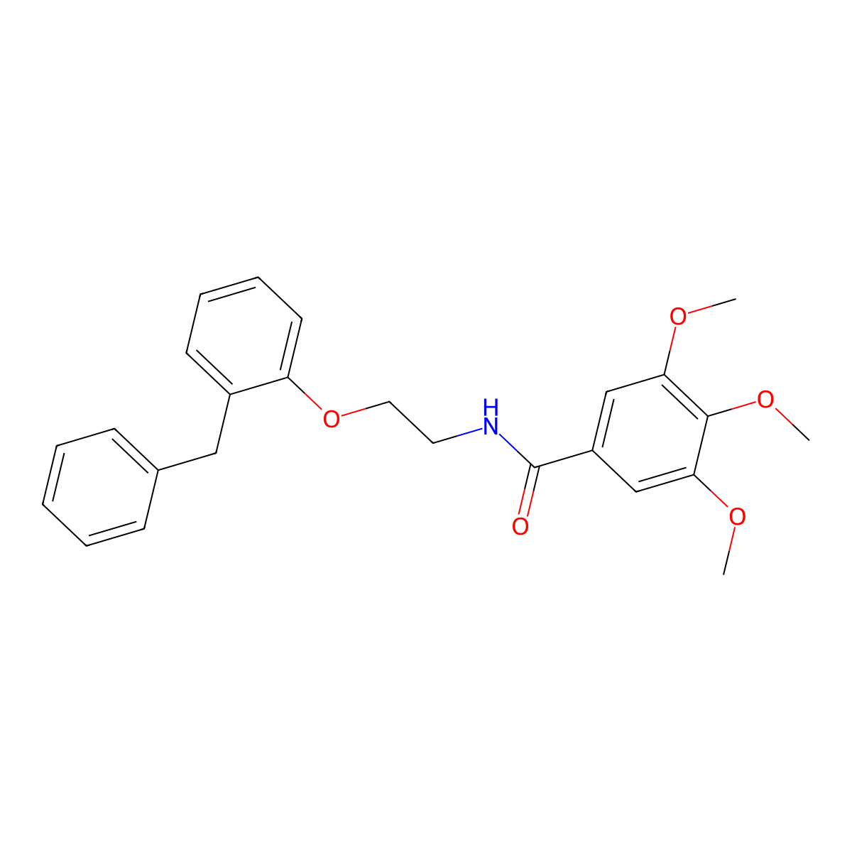 N-[2-(2-benzylphenoxy)ethyl]-3,4,5-trimethoxybenzamide molecular structure, CAS 332412-43-8