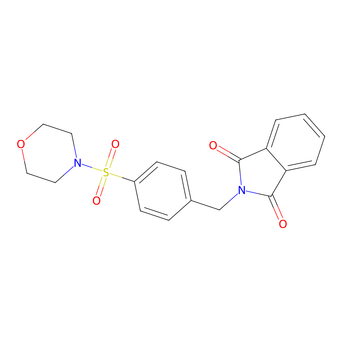 2-[(4-Morpholin-4-ylsulfonylphenyl)methyl]isoindole-1,3-dione molecular structure, CAS 332412-99-4