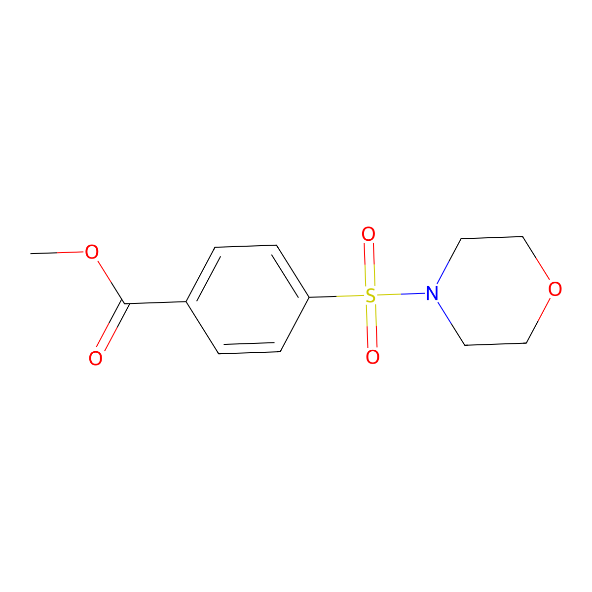 Methyl 4-(morpholin-4-ylsulfonyl)benzoate molecular structure, CAS 332413-01-1