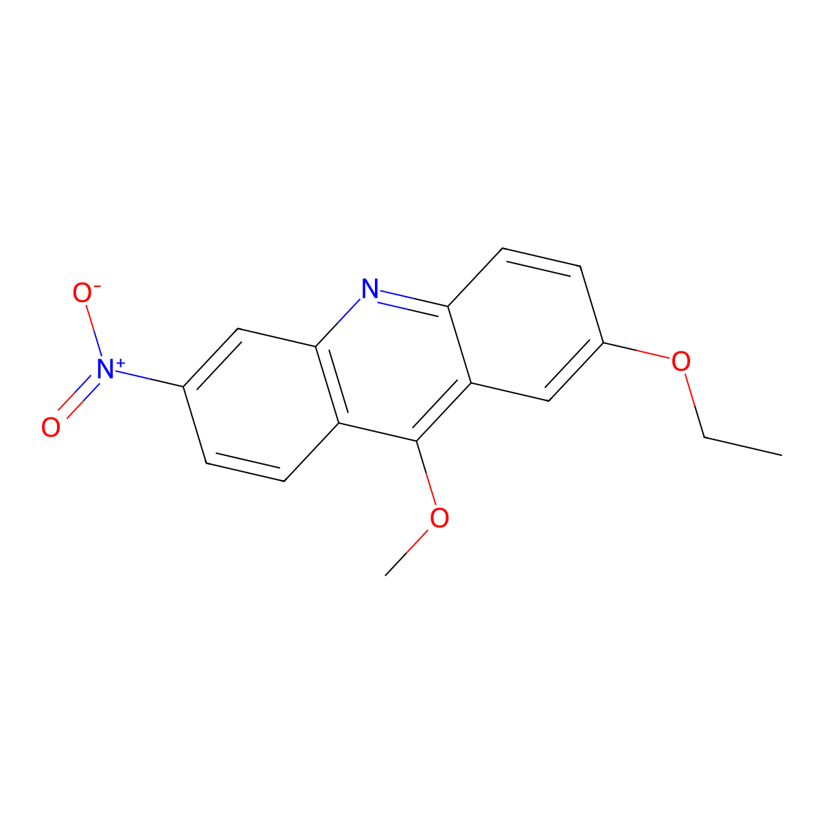 2-Ethoxy-9-methoxy-6-nitroacridine molecular structure, CAS 332413-40-8
