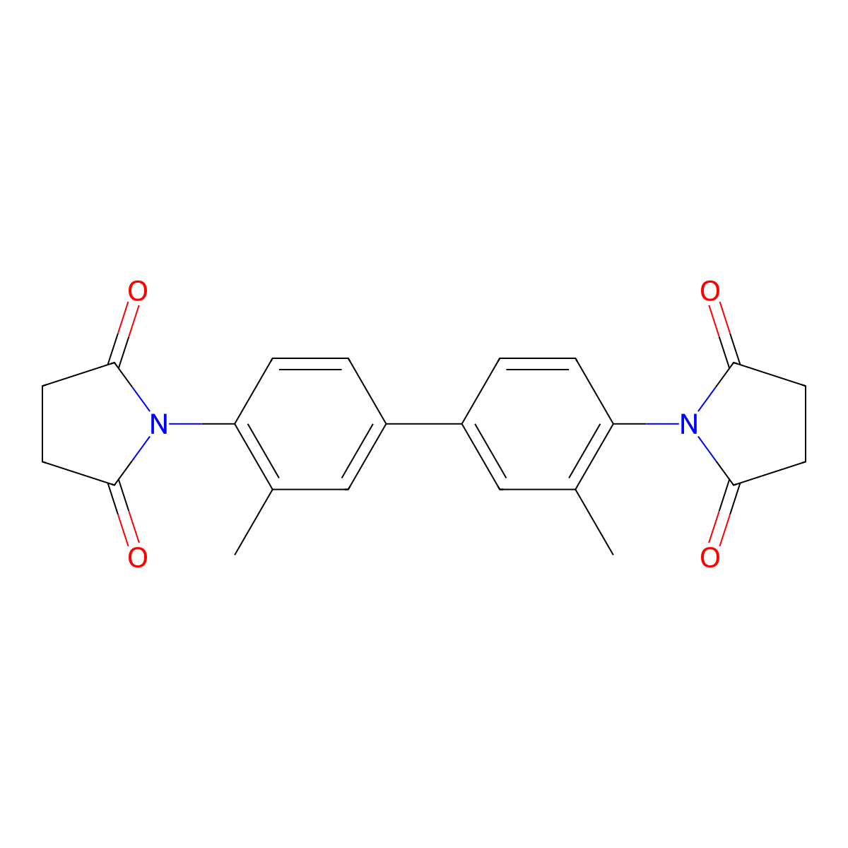 1,1'-(3,3'-Dimethylbiphenyl-4,4'-diyl)dipyrrolidine-2,5-dione molecular structure, CAS 332413-48-6
