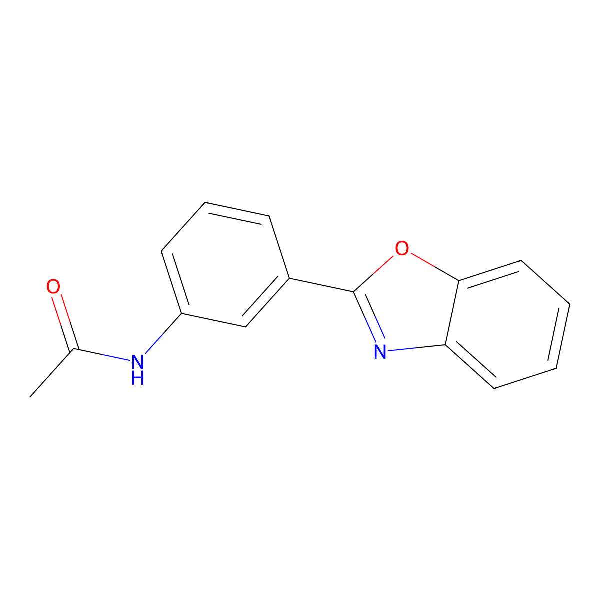 N-[3-(1,3-benzoxazol-2-yl)phenyl]acetamide molecular structure, CAS 332413-53-3