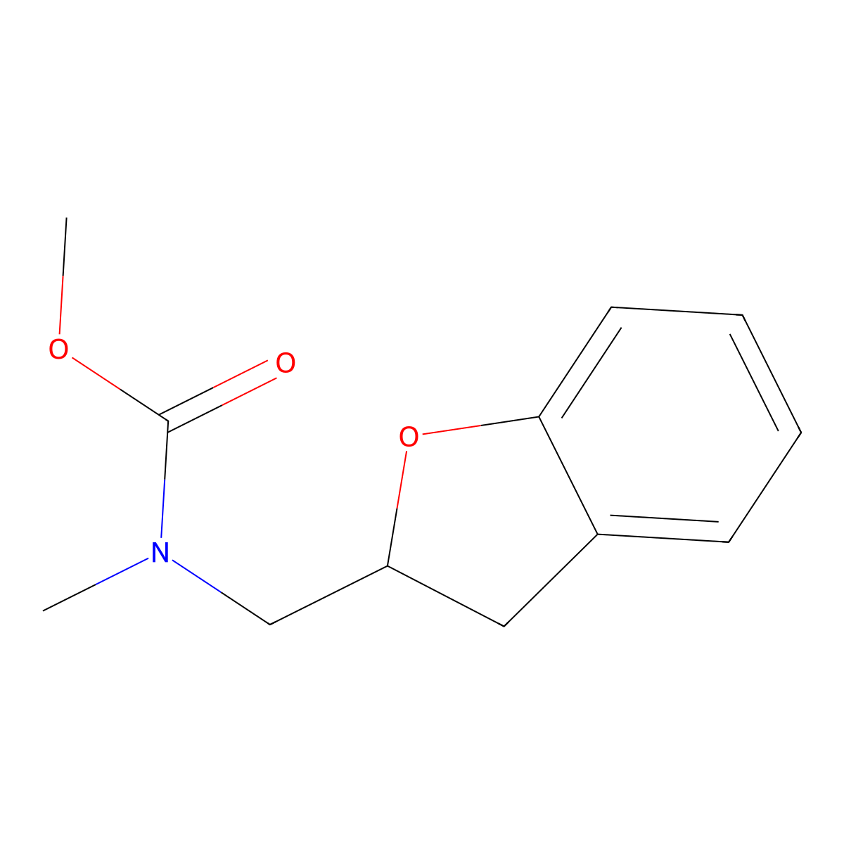 Methyl ((2,3-dihydrobenzofuran-2-yl)methyl)(methyl)carbamate molecular structure, CAS 332414-28-5