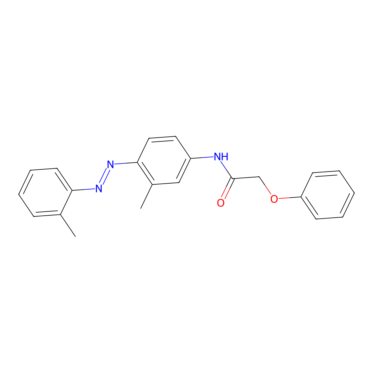 N-{3-methyl-4-[(2-methylphenyl)diazenyl]phenyl}-2-phenoxyacetamide molecular structure, CAS 332414-49-0