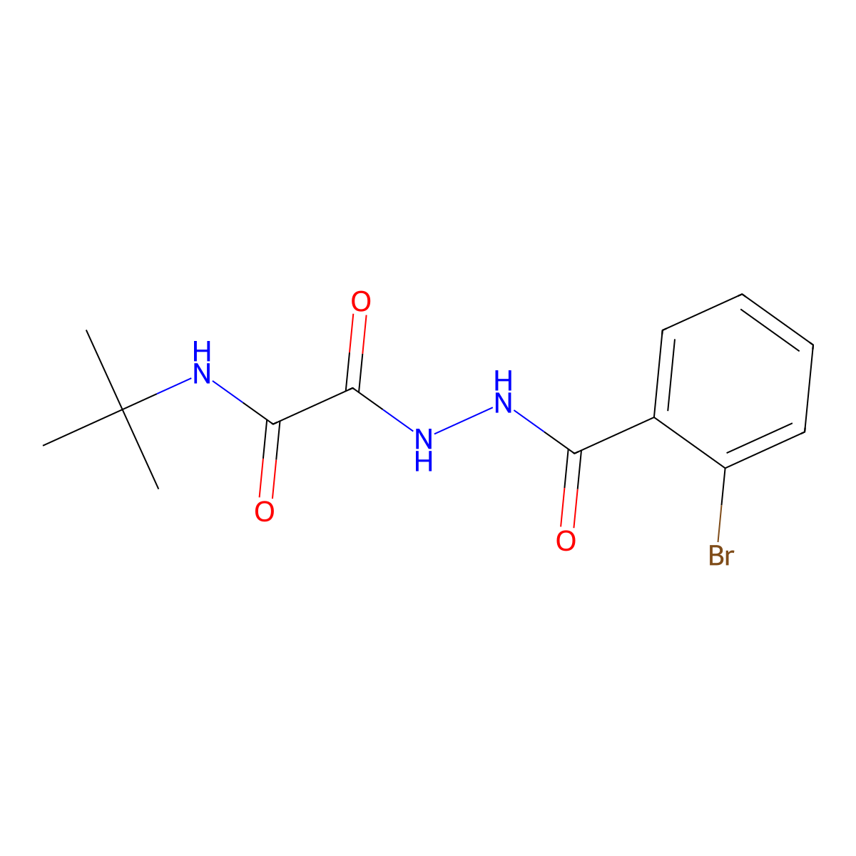 2-[2-(2-bromobenzoyl)hydrazino]-N-(tert-butyl)-2-oxoacetamide molecular structure, CAS 332414-77-4