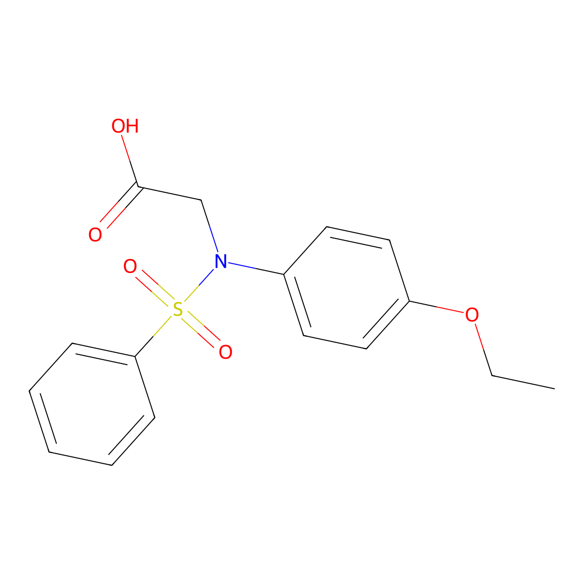 N-(4-ethoxyphenyl)-N-(phenylsulfonyl)glycine molecular structure, CAS 332418-67-4