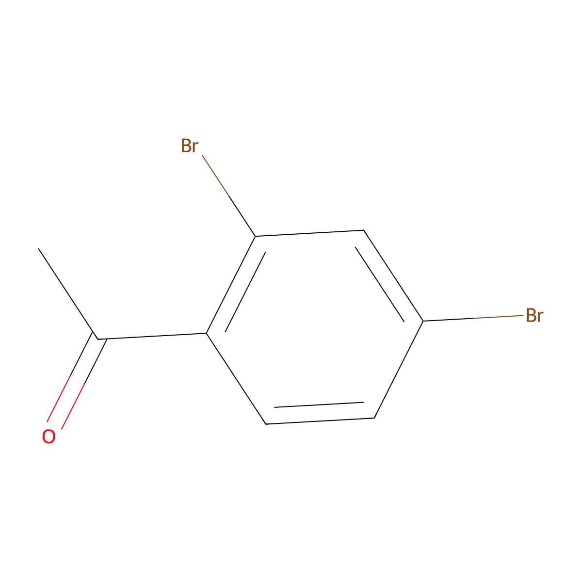 2',4'-Dibromoacetophenone molecular structure, CAS 33243-33-3