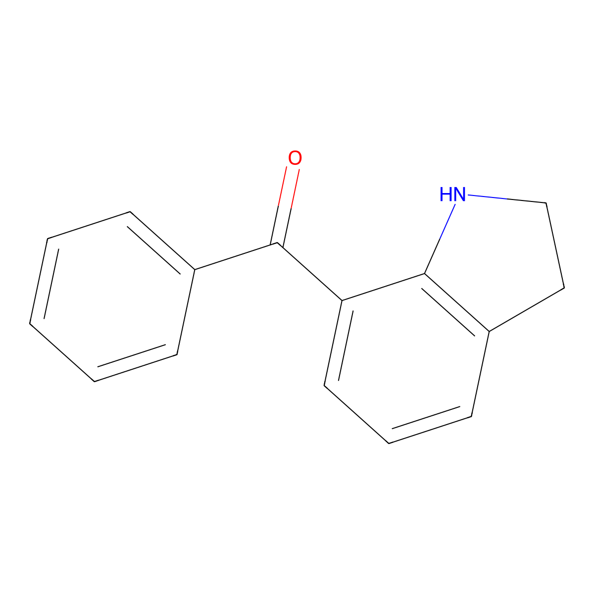 2,3-dihydro-1H-indol-7-yl(phenyl)methanone molecular structure, CAS 33244-57-4