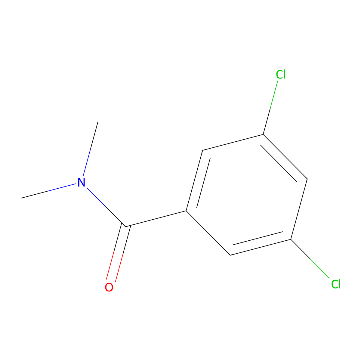 3,5-dichloro-N,N-dimethylbenzamide molecular structure, CAS 33244-98-3
