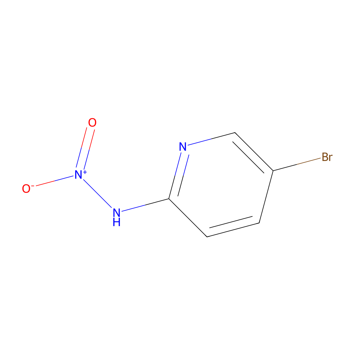 N-(5-bromopyridin-2-yl)nitramide molecular structure, CAS 33245-29-3