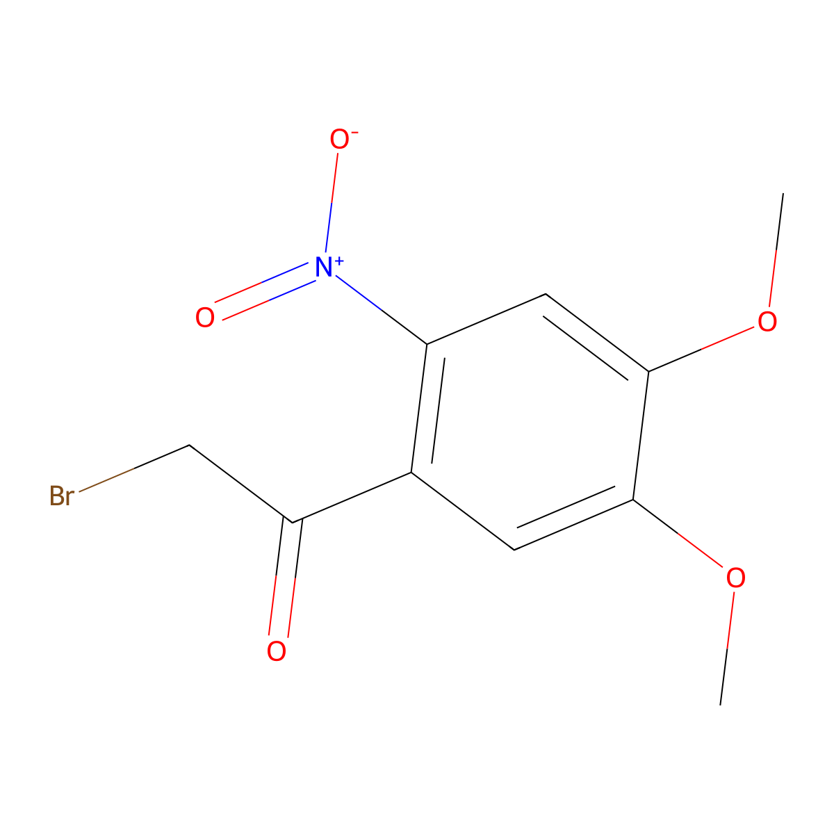 2-Bromo-1-(4,5-dimethoxy-2-nitrophenyl)ethan-1-one molecular structure, CAS 33245-76-0