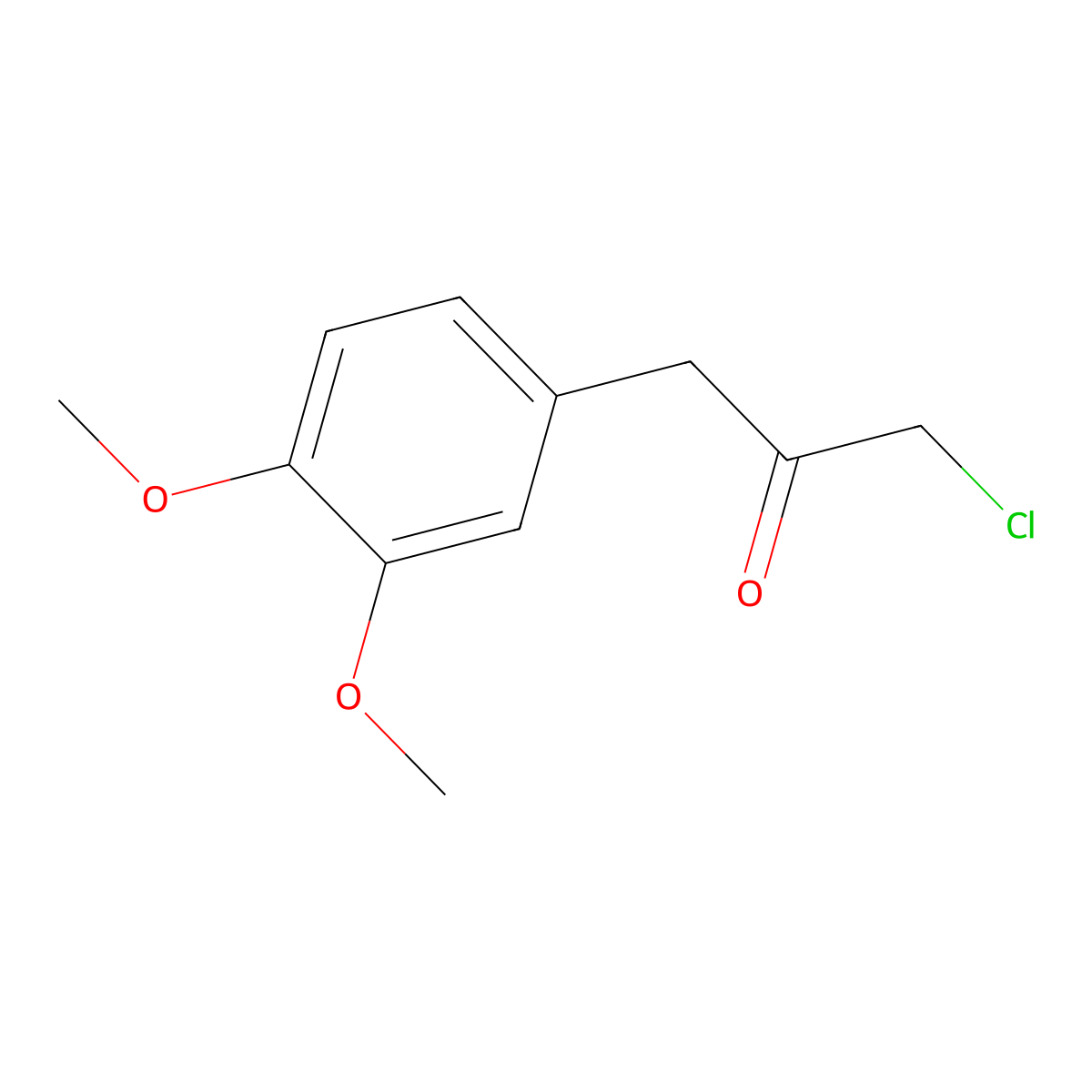 1-Chloro-3-(3,4-dimethoxyphenyl)propan-2-one molecular structure, CAS 33251-02-4