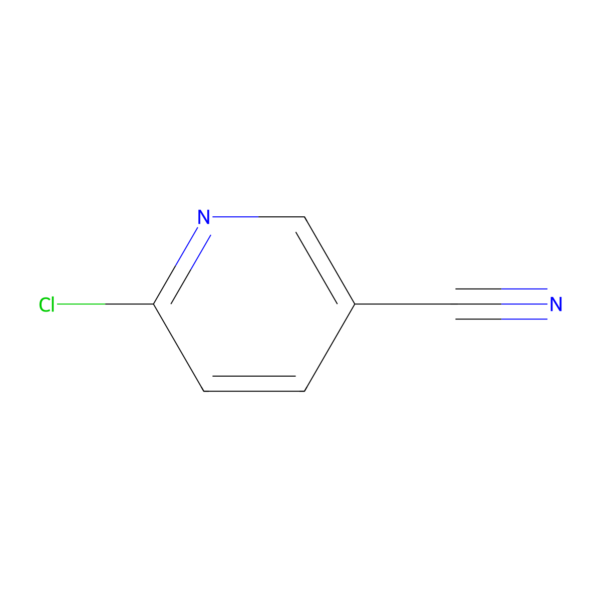 6-Chloro-3-pyridinecarbonitrile molecular structure, CAS 33252-28-7