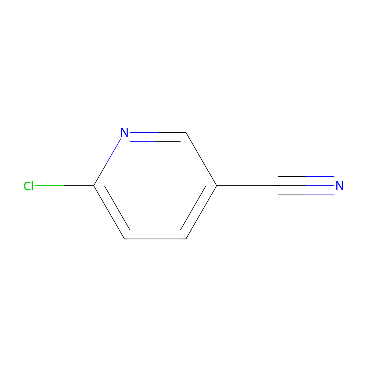 6-Chloro-3-pyridinecarbonitrile molecular structure, CAS 33252-28-7