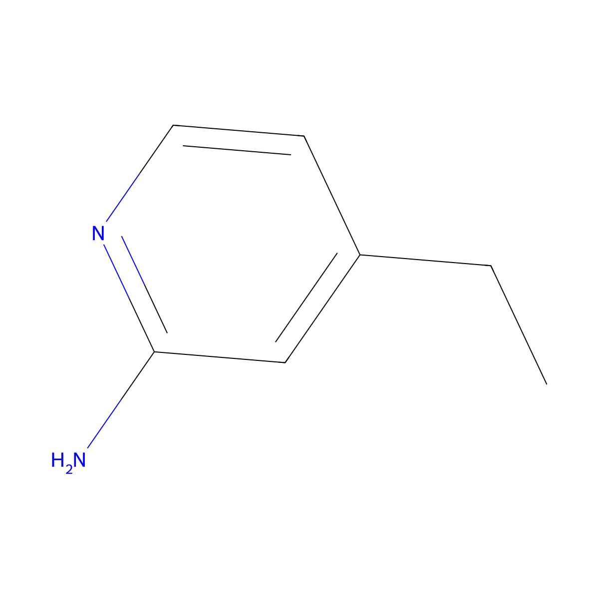 4-Ethylpyridin-2-amine molecular structure, CAS 33252-32-3