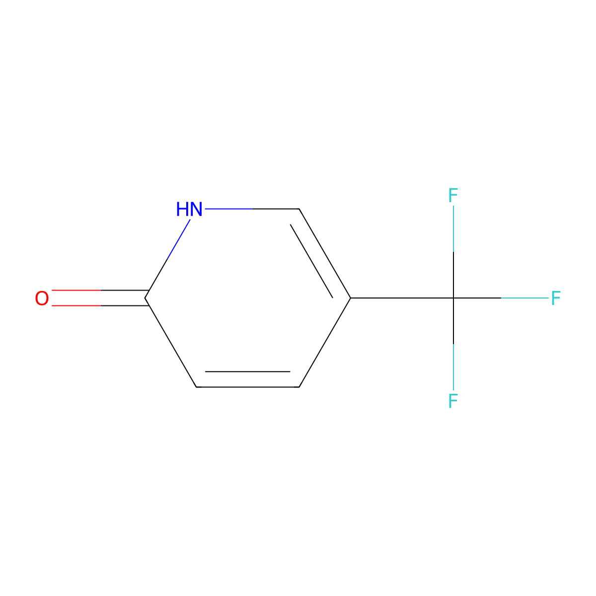2-Hydroxy-5-(trifluoromethyl)pyridine molecular structure, CAS 33252-63-0