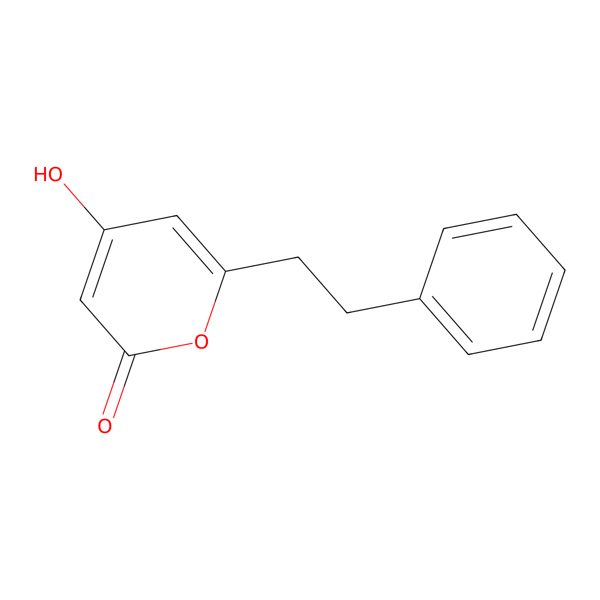 4-Hydroxy-6-(2-phenylethyl)-2H-pyran-2-one molecular structure, CAS 33253-32-6