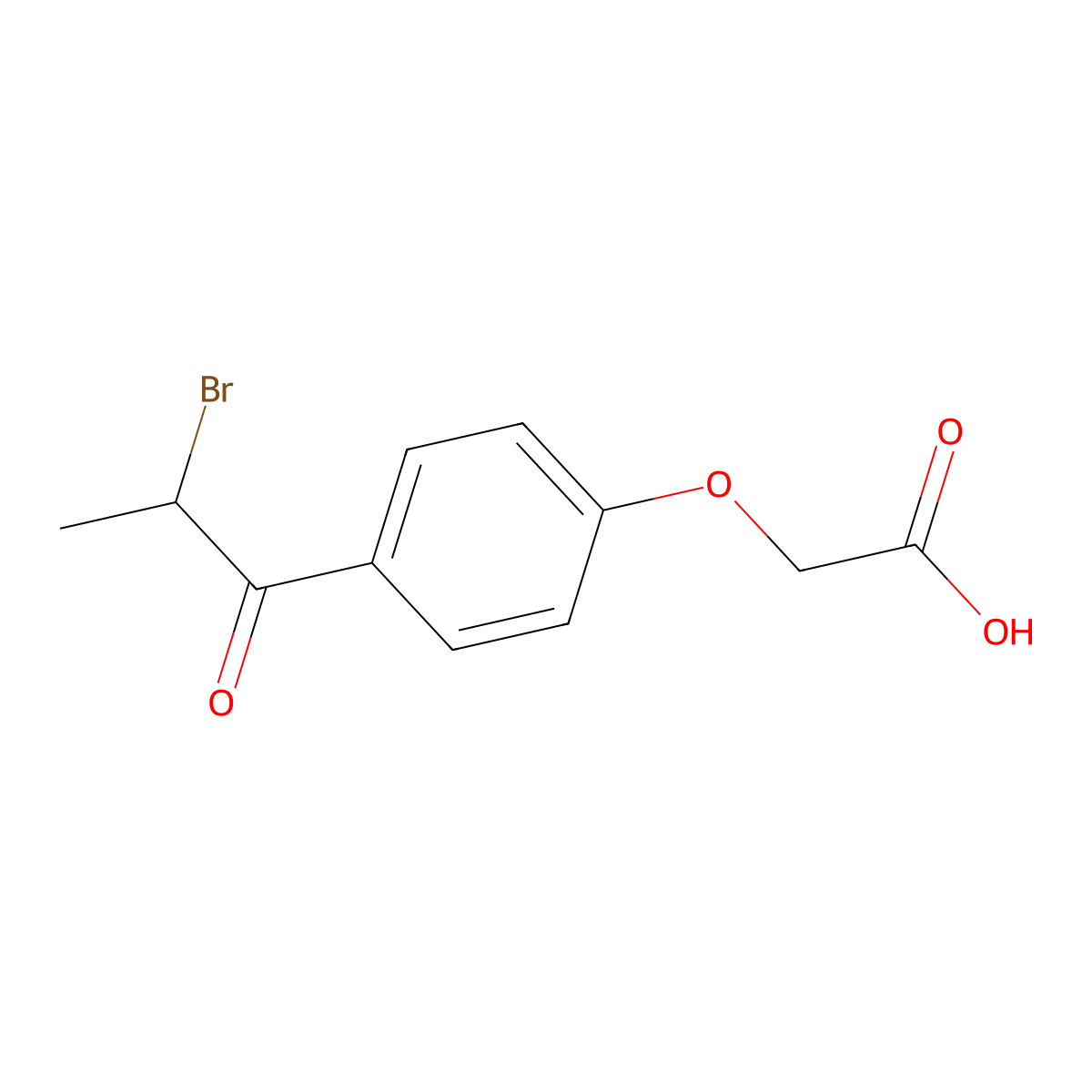 4-(2-Bromopropionyl)phenoxyacetic acid molecular structure, CAS 33254-93-2