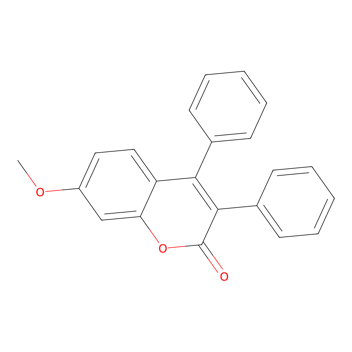 3,4-Diphenyl-7-methoxycoumarin molecular structure, CAS 33257-76-0