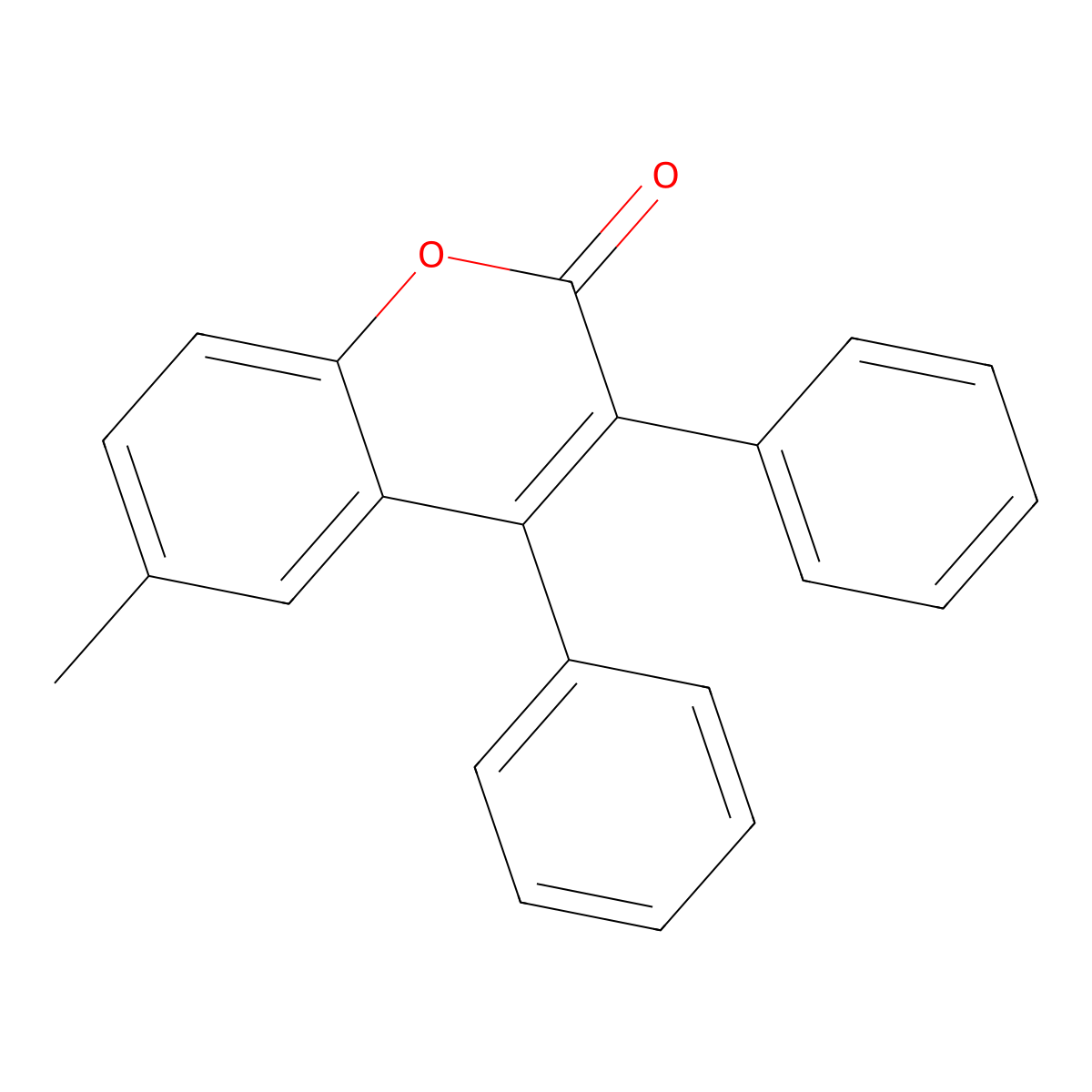 3,4-Diphenyl-6-methylcoumarin molecular structure, CAS 33257-85-1