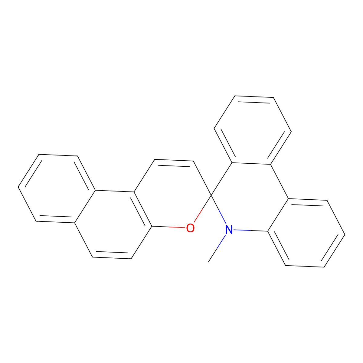 5'-methyl-5'H-spiro[benzo[f]chromene-3,6'-phenanthridine] molecular structure, CAS 33258-61-6