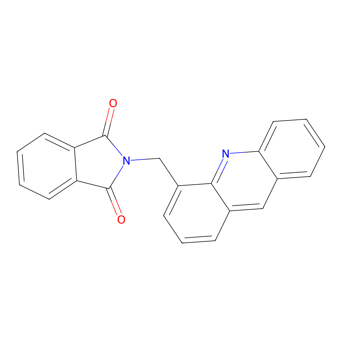 2-(Acridin-4-ylmethyl)isoindole-1,3-dione molecular structure, CAS 33258-95-6